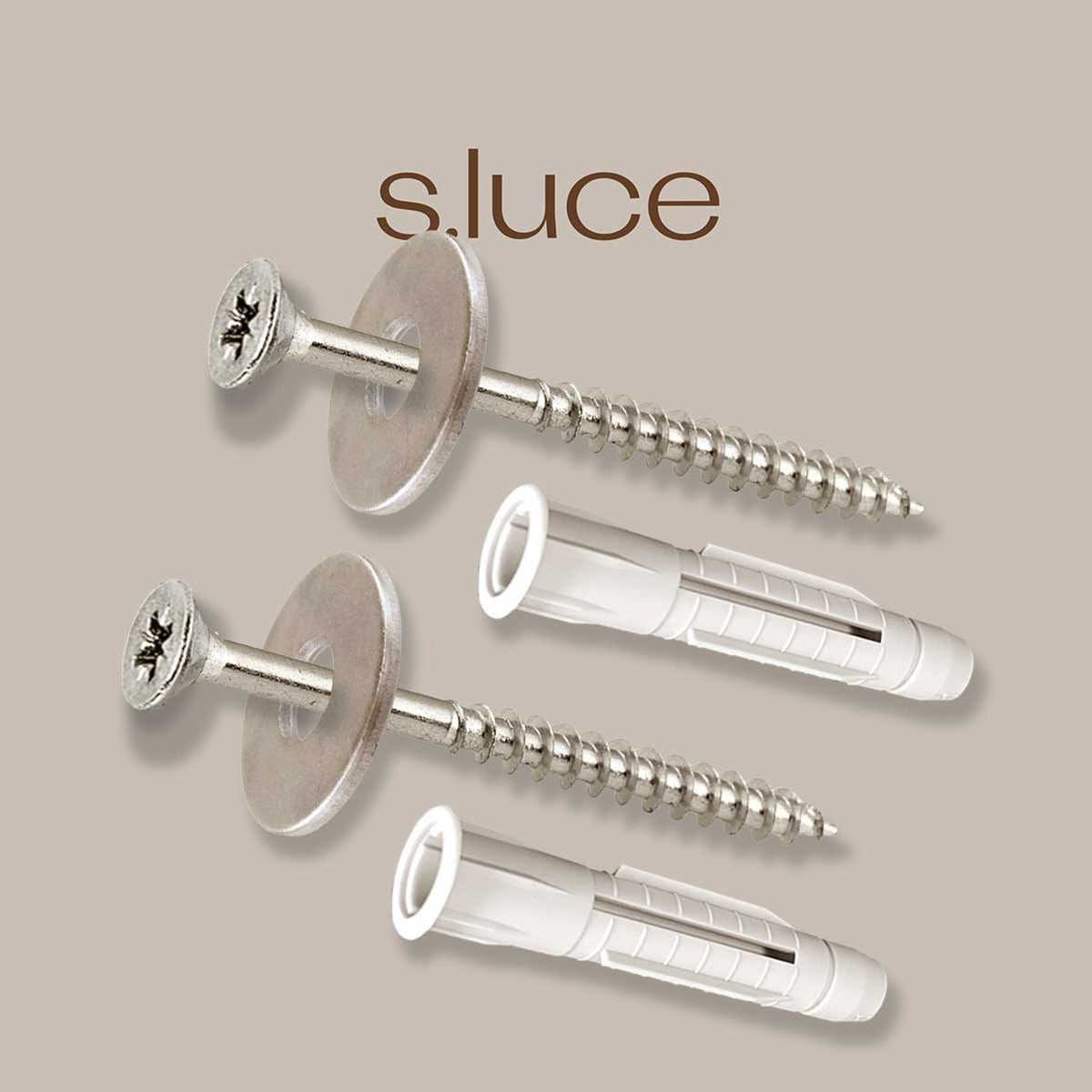 s.luce 2-piece set of screws & universal wall plugs Modular 