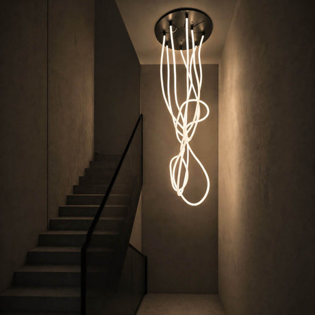 s.luce Arion organische Flex LED Hängelampe Licht-Schlauch Warmweiß