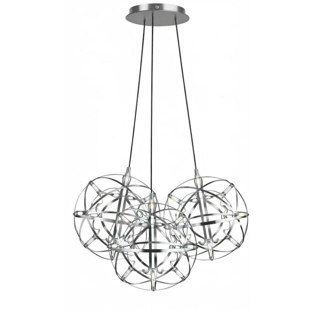 s.luce Atom Cluster LED Mehrfach-Pendelleuchte 3-flammig in modernem Design mit geometrischen Formen.