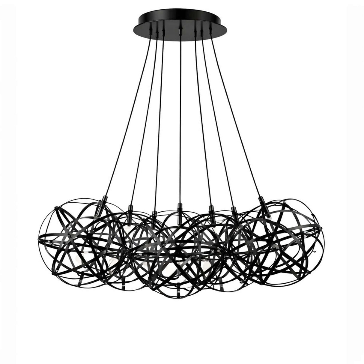 s.luce Atom Cluster LED Mehrfach-Pendellampe 7-flammig - moderne Designerleuchte in Cluster-Arrangement