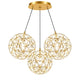 s.luce Atom Cluster LED Mehrfach-Pendelleuchte 3-flammig in elegantem, filigranem Design mit geometrischen Leuchten.
