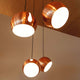 s.luce Ball Cluster Mehrfach-Pendelleuchte Cluster 7-flammig 7x20cm mit modernem Design aus Kupfer.