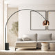 s.luce Ball Design-Bogenlampe mit Marmorfuß modern