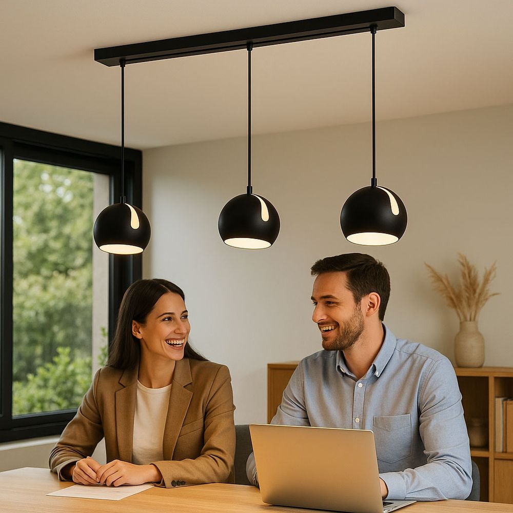 s.luce Candeeiro suspenso de mesa de jantar bola Ø 30cm 160cm
