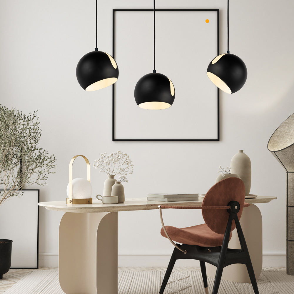 Lampada sospesa a sfera a 3-flame con binario per soffitto