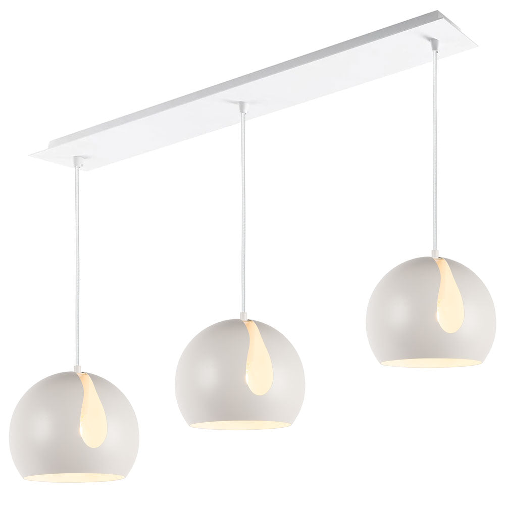 Ball hanging light 3-bulb with ceiling rail