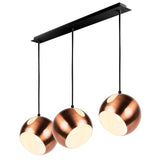 Ball hanging light 3-bulb with ceiling rail