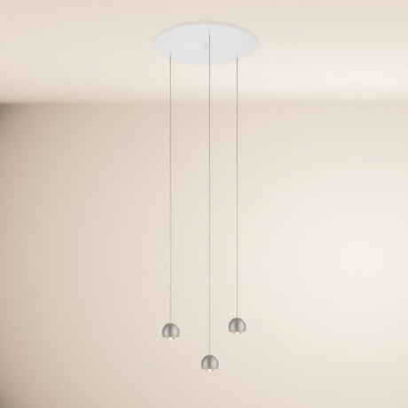 Beam LED pendant light 3- or 5-bulb modular canopy