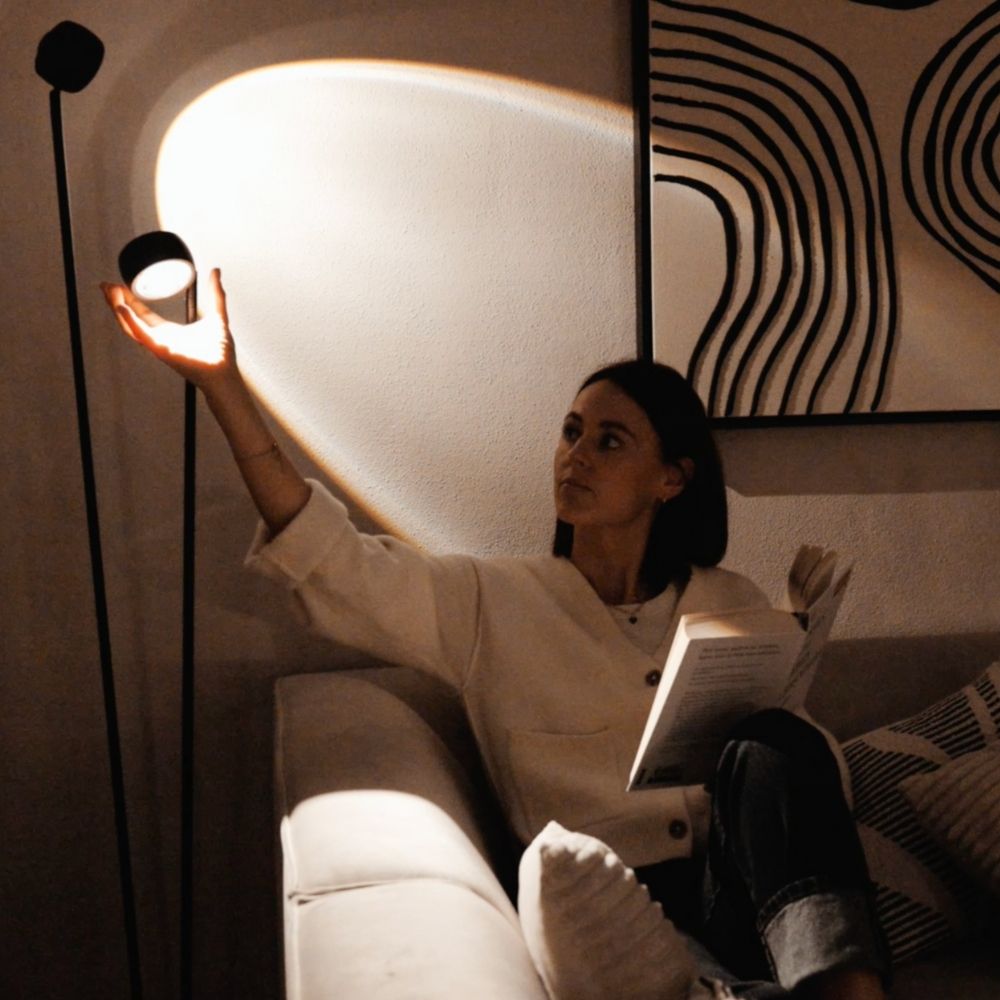 s.luce Candeeiro de pé Beam LED 2 luzes 145cm com regulação tátil