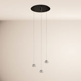 Beam LED pendant light 3- or 5-bulb modular canopy