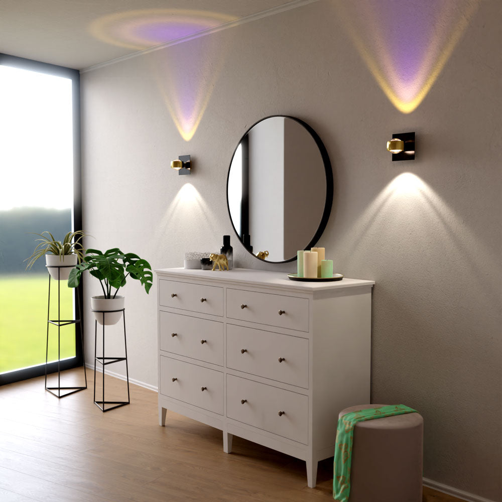 s.luce Stralende wandlamp Up&Down met lenzen