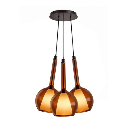 s.luce Lámpara colgante de cristal Belluna Cluster de 3 luces 