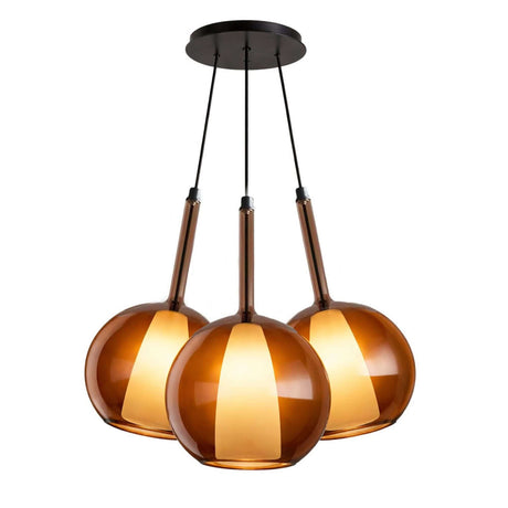 s.luce Lámpara colgante de cristal Belluna Cluster de 3 luces 