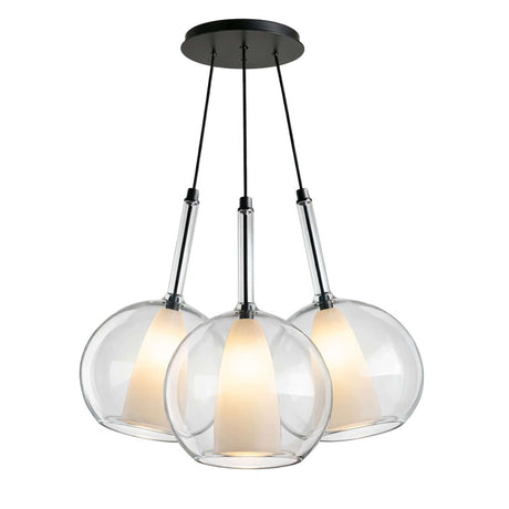 s.luce Lámpara colgante de cristal Belluna Cluster de 3 luces 