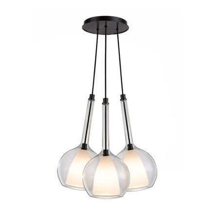 s.luce Lámpara colgante de cristal Belluna Cluster de 3 luces 