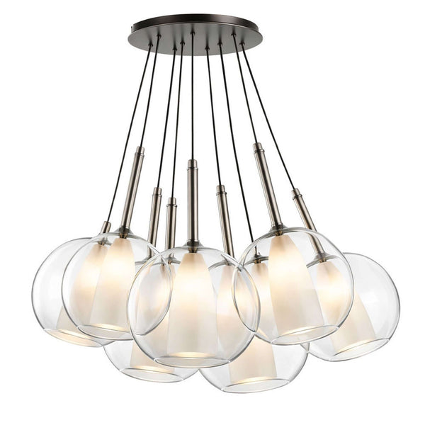 s.luce Belluna Cluster Glas-Pendelleuchte 7-flammig (4)