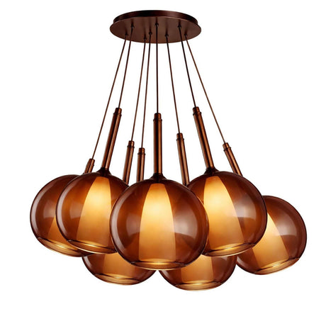 s.luce Lámpara colgante de cristal Belluna Cluster de 7 luces 
