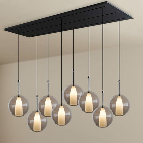 s.luce Belluna lampa wisząca stołowa 8-światłowa z baldachimem 200 cm