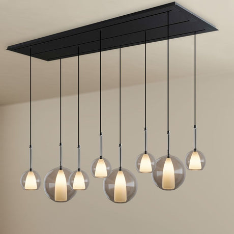 s.luce Belluna lampa wisząca stołowa 8-światłowa z baldachimem 200 cm