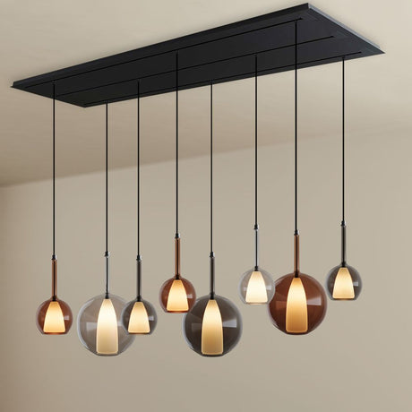 s.luce Belluna lampa wisząca stołowa 8-światłowa z baldachimem 200 cm