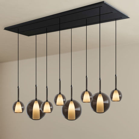 s.luce Belluna lampa wisząca stołowa 8-światłowa z baldachimem 200 cm