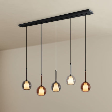 s.luce Belluna lampa wisząca stołowa 5-światłowa z baldachimem 160 cm
