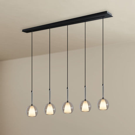 s.luce Belluna lampa wisząca stołowa 5-światłowa z baldachimem 160 cm