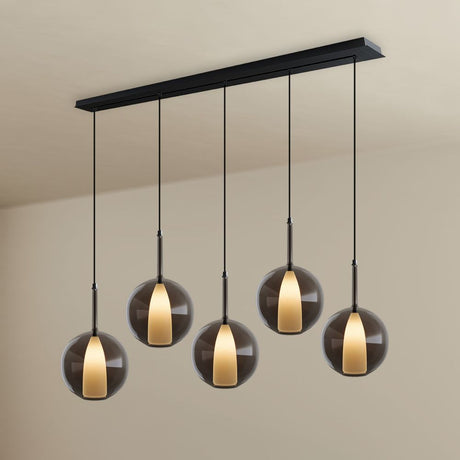 s.luce Belluna lampa wisząca stołowa 5-światłowa z baldachimem 160 cm