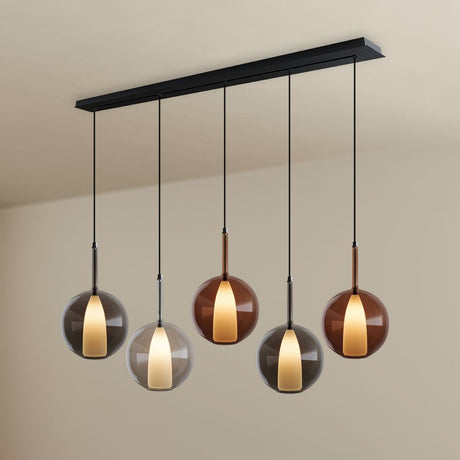 s.luce Belluna lampa wisząca stołowa 5-światłowa z baldachimem 160 cm
