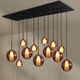 s.luce Belluna dining table lamp 12-flame 200cm 3-row