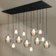 s.luce Belluna dining table lamp 12-flame 200cm 3-row