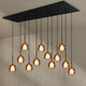 s.luce Belluna dining table lamp 12-flame 200cm 3-row