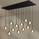 s.luce Belluna dining table lamp 12-flame 200cm 3-row