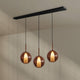 s.luce Belluna dining table lamp 3-light 160cm canopy