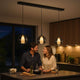 s.luce Belluna dining table lamp 3-light 160cm canopy