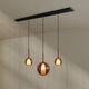 s.luce Belluna dining table lamp 3-light 160cm canopy