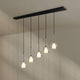 s.luce Belluna dining table hanging lamp 5-flame 160cm canopy