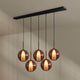 s.luce Belluna dining table hanging lamp 5-flame 160cm canopy