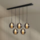 s.luce Belluna dining table hanging lamp 5-flame 160cm canopy