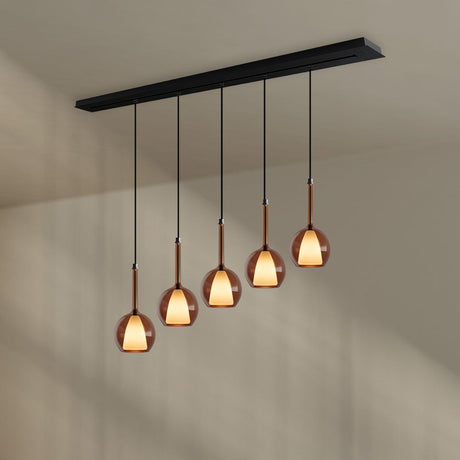 s.luce Belluna lampa wisząca stołowa 5-światłowa z baldachimem 160 cm