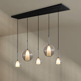 s.luce Belluna dining table pendant light 5-light 160cm canopy 2-row
