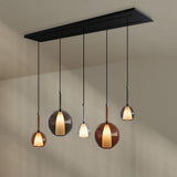 s.luce Belluna dining table pendant light 5-light 160cm canopy 2-row