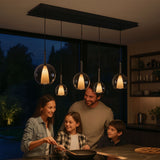 s.luce Belluna dining table pendant light 5-light 160cm canopy 2-row