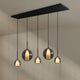 s.luce Belluna dining table lamp 5-flame 160cm 2-row
