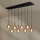 s.luce Belluna dining table pendant light 8-flame 160cm 2-row