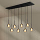 s.luce Belluna dining table pendant light 8-flame 160cm 2-row
