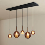 s.luce Candeeiro suspenso de mesa de jantar Belluna 5 luzes 160cm com 2 filas