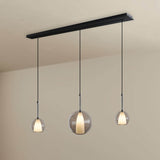 s.luce Candeeiro suspenso de mesa de jantar Belluna com 3 luzes e cobertura de 160 cm