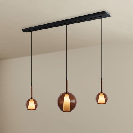 s.luce Belluna lampa wisząca do stołu jadalnego z 3 źródłami światła i baldachimem 160 cm