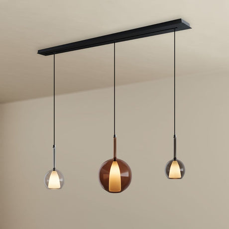 s.luce Belluna lampa wisząca do stołu jadalnego z 3 źródłami światła i baldachimem 160 cm